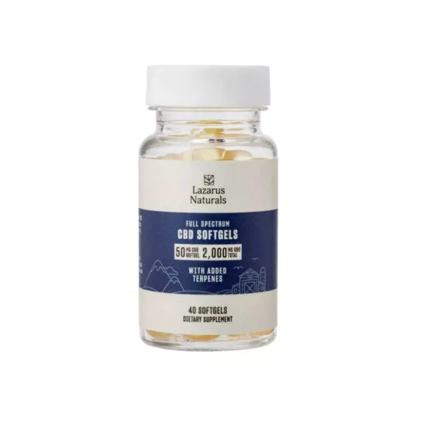 Lazarus Naturals Full Spectrum CBD Softgels 50mg 40ct