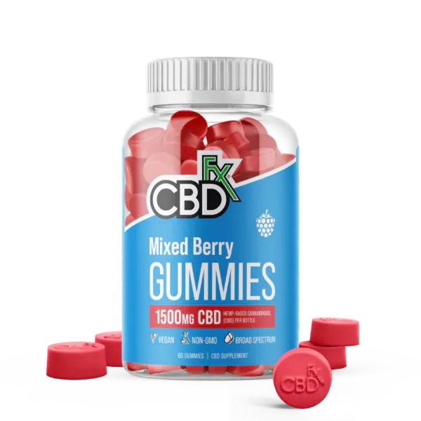 CBDfx CBD Gummies Mixed Berry 1500mg 60ct