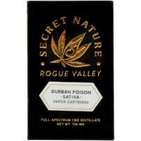 Secret Nature CBD Distillate Vape Cartridge Durban Poison