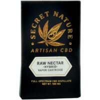 Secret Nature CBD Distillate Vape Cartridge Raw Nectar