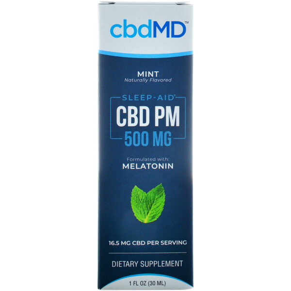 cbdMD CBD PM Sleep Oil Mint 500mg 30ml
