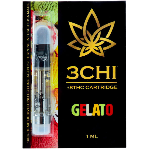 3Chi Delta 8 Vape Cartridge Gelato 1mldr
