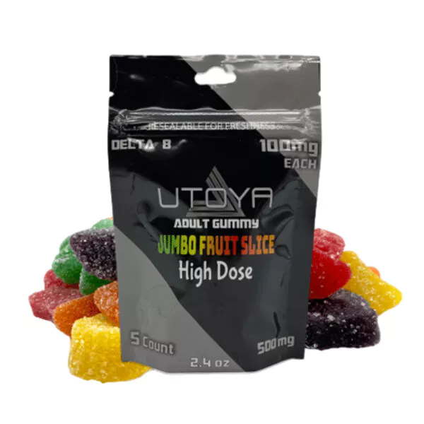 Utoya Delta 8 Gummy Fruit Slices 500mg 5ct