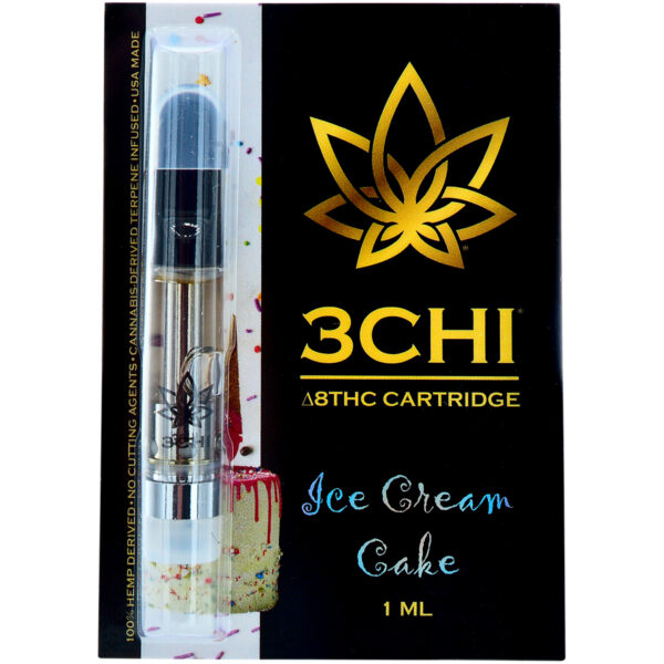 3Chi Delta 8 Vape Cartridge Ice Cream Cake 1ml