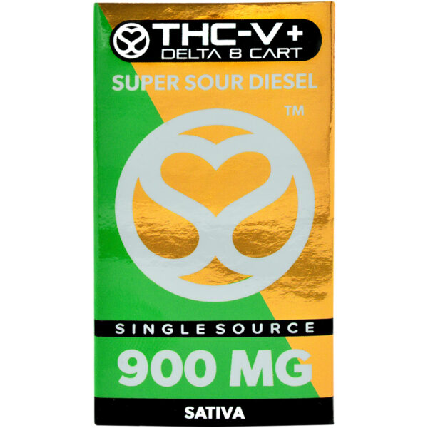 Single Source Delta 8 & THCV Vape Cartridge 1g Super Sour Diesel