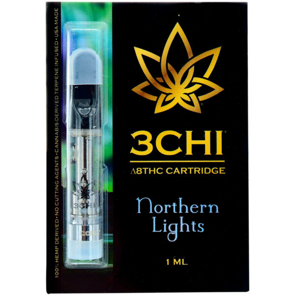 3Chi Delta 8 Vape Cartridge Northern Lights 1ml