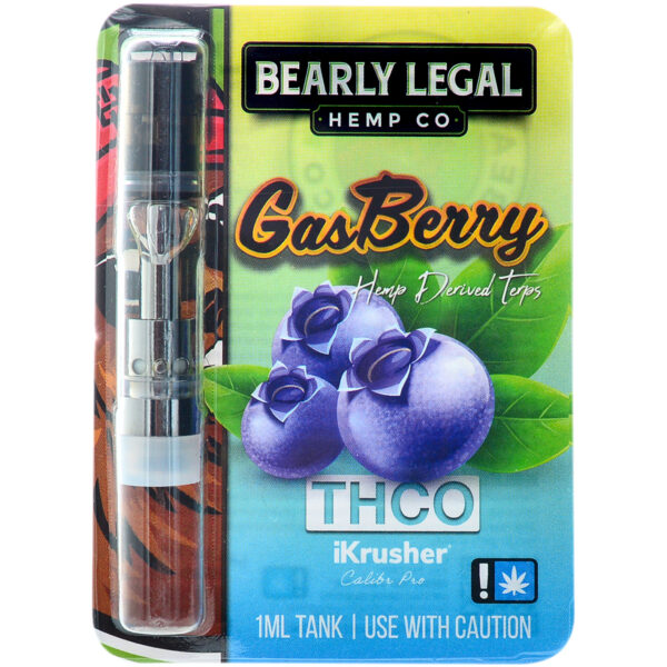 Bearly Legal Hemp THC-O Vape Cartridge Gas Berry 1ml