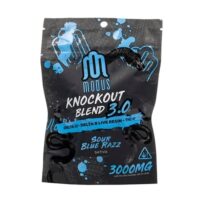 Modus Knockout Gummies Sour Blue Razz 3000mg 20ct
