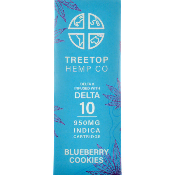 Tree Top Hemp Co Delta 8 & Delta 10 Vape Cartridge Blueberry Cookies 1g
