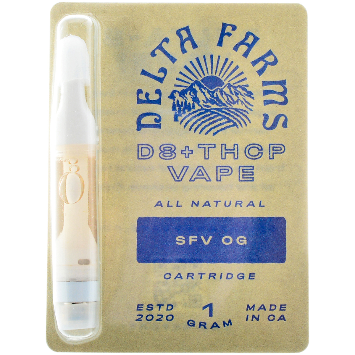 Delta Farms Delta 8 & THCP Vape Cartridge SFV OG 1g - Dr.Ganja