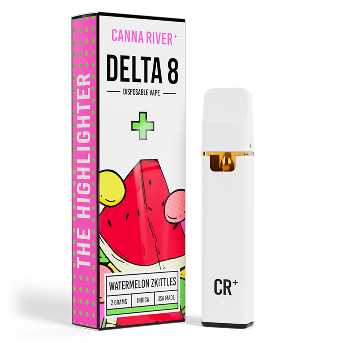 Canna River Delta 8 Disposable Vape Pen Watermelon Zkittles 2g - Dr.Ganja