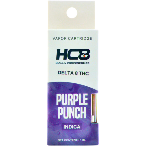 Highly Concentr8ed Delta 8 Vape Cartridge Purple Punch 1ml
