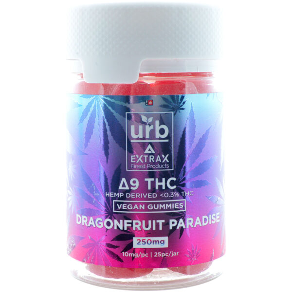 Urb Delta 9 Gummies Dragonfruit Paradise 250mg 25ct