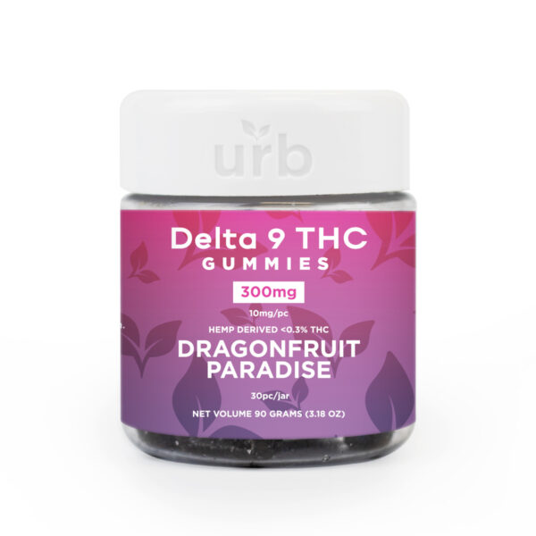Urb Delta 9 Gummies Dragonfruit Paradise 300mg 30ct