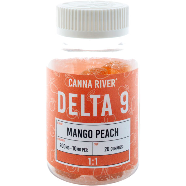 Canna River CBD & Delta 9 Gummies Mango Peach 200mg 20ct