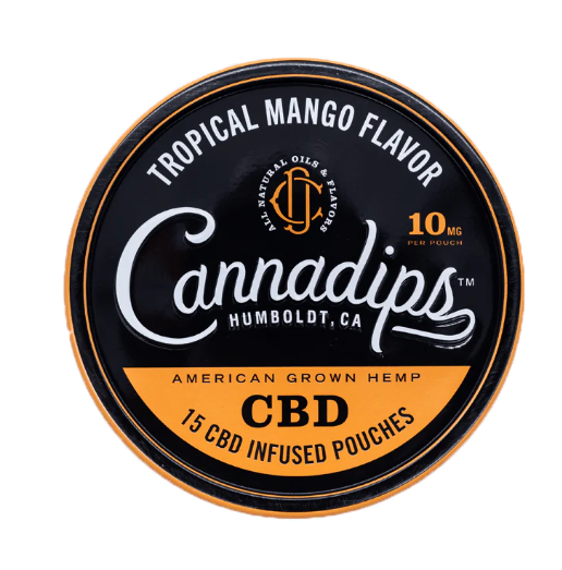 Cannadips Tropical Mango CBD Pouches