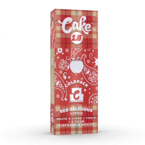 Cake Cold Pack Blend Disposable Vape Pen Red Delicious 1.5g