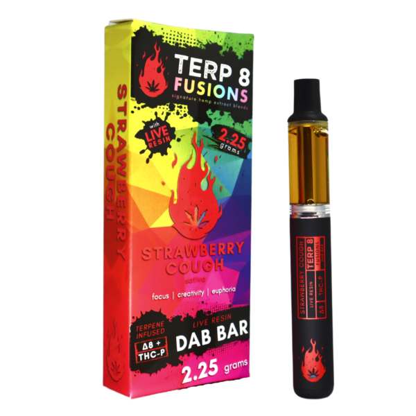 Terp 8 Delta 8 & THC-P Live Resin Disposable Vape Pen Strawberry Cough 2.25g