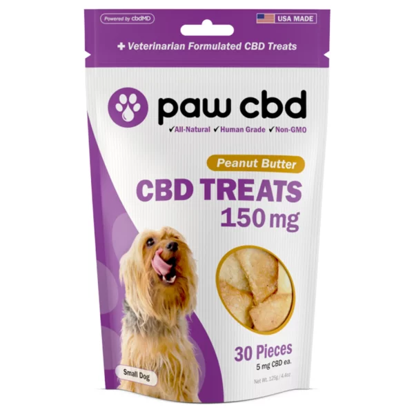 Paw CBD Hard Chews for Dogs Peanut Butter 150mg 30ct