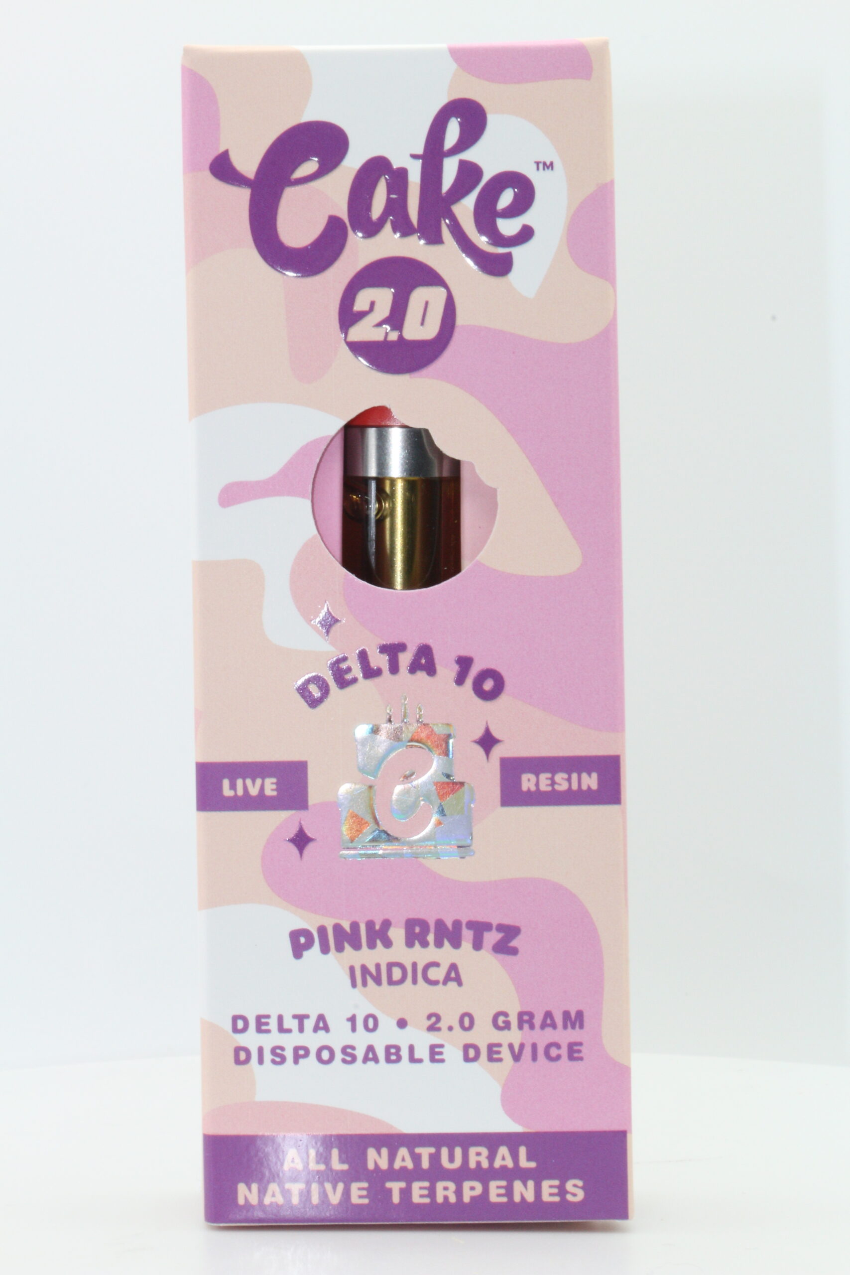 Cake Delta 8 And Delta 10 Live Resin Disposable Vape Pen Pink Rntz 2g