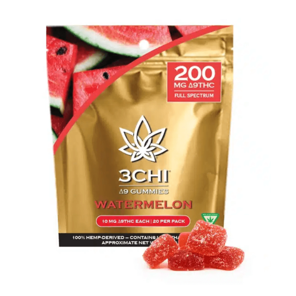 3Chi Delta 9 Gummies Watermelon 200mg 20ct - Dr.Ganja