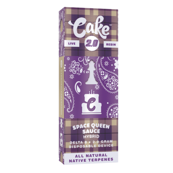 Cake Cold Pack Live Resin Disposable Vape Pen Space Queen Sauce 2g