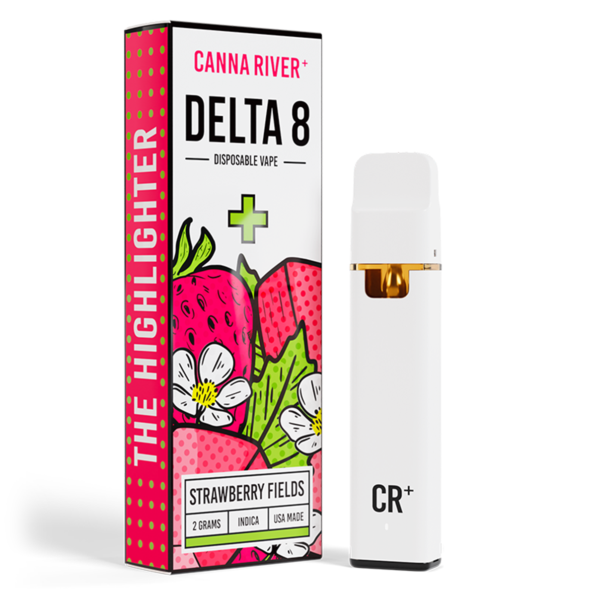 Canna River Delta 8 Disposable Vape Pen Strawberry Fields 2g - Dr.Ganja