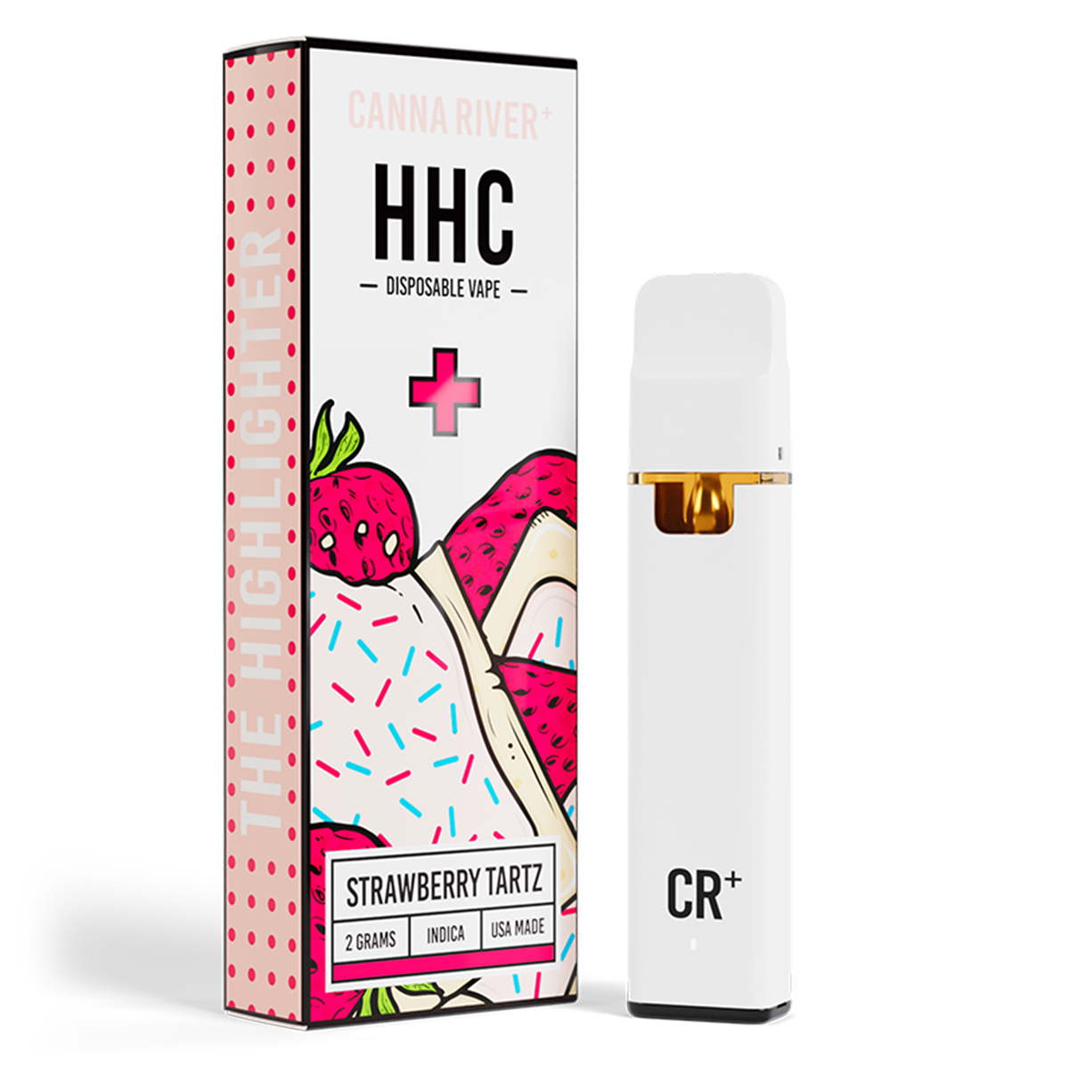 Canna River HHC Disposable Vape Pen Strawberry Tartz 2g - Dr.Ganja