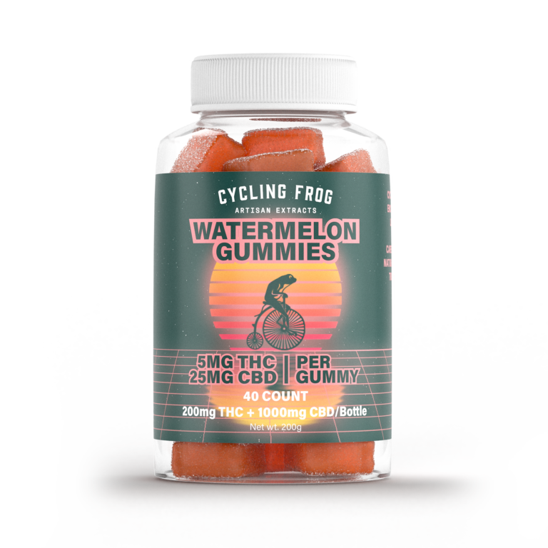 Cycling Frog CBD & Delta 9 Gummies Watermelon 1200mg 40ct - Dr.Ganja