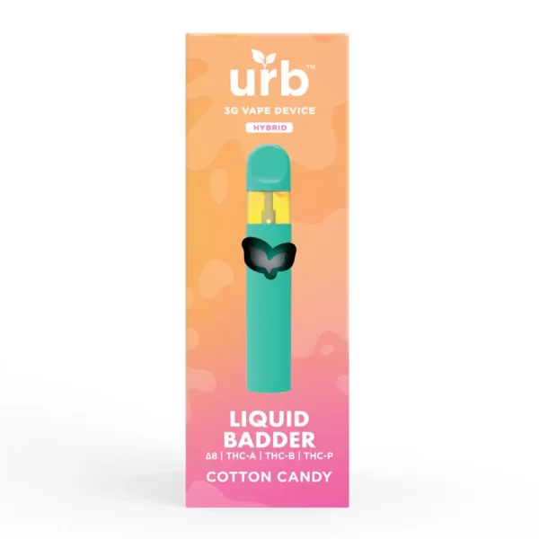 Urb Liquid Badder Disposable Vape Pen Cotton Candy 3ml