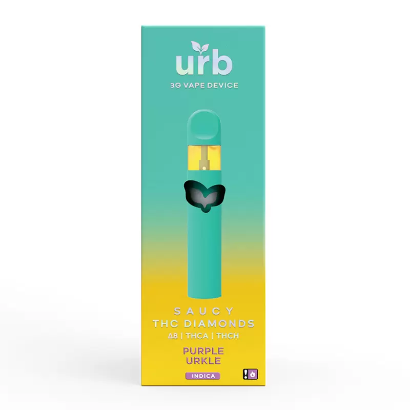 Urb Saucy Diamonds Disposable Vape Pen Purple Urkle 3ml - Dr.Ganja