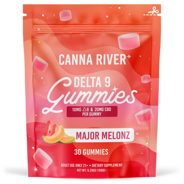 Canna River CBD & Delta 9 Gummies Major Melonz 900mg 30ct