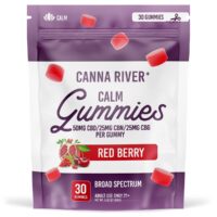 Canna River CBD & CBN & CBG Calm Gummies Red Berry 3000mg 30ct