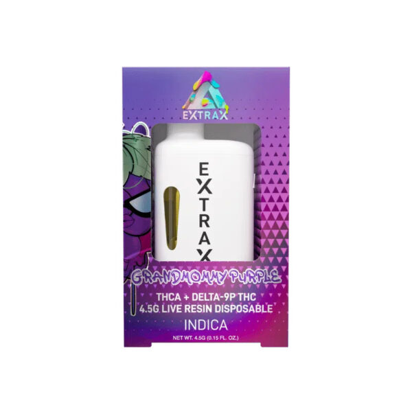 Delta Extrax Adios Blend Disposable Vape Pen Grandmommy Purple 4.5g