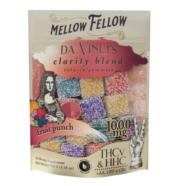 Mellow Fellow Clarity Blend Gummies Fruit Punch 1000mg 20ct