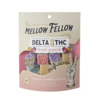 Mellow Fellow Delta 8 Gummies Fruit Punch Bags 1000mg 20ct