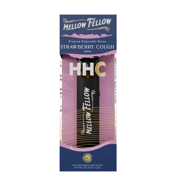 Mellow Fellow HHC Disposable Vape Pen Strawberry Cough 2ml - Dr.Ganja