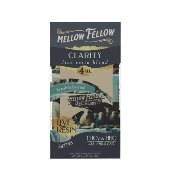 Mellow Fellow Clarity Blend Live Resin Disposable Vape Pen Lamb’s Bread 4ml