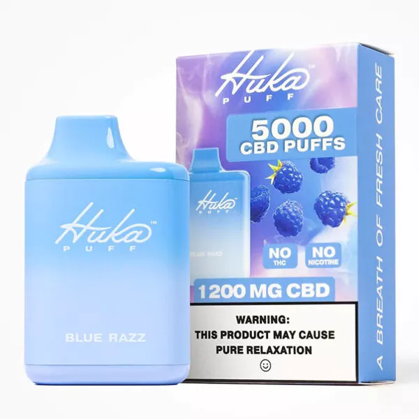 Huka Puff CBD Disposable Vape Pen Blue Razz 1200mg