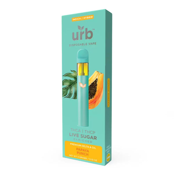 Urb Live Sugar Disposable Vape Pen Papaya Punch 3ml - Dr.Ganja