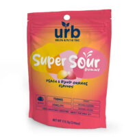 Urb Super Sour Gummies Peach & Blood Orange 750mg 30ct