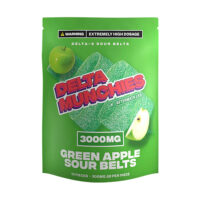 Delta Munchies Delta 8 Sour Belts Green Apple 3000mg 10ct