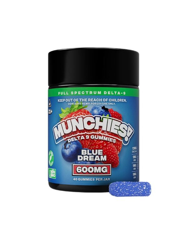 Delta Munchies Delta 9 Gummies Blue Dream 600mg 40ct