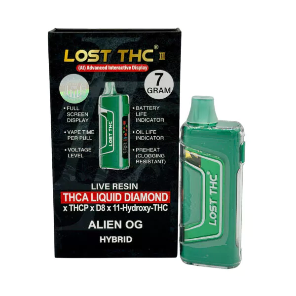 Lost THC V3 Liquid Diamonds Live Resin Disposable 7g - Alien OG