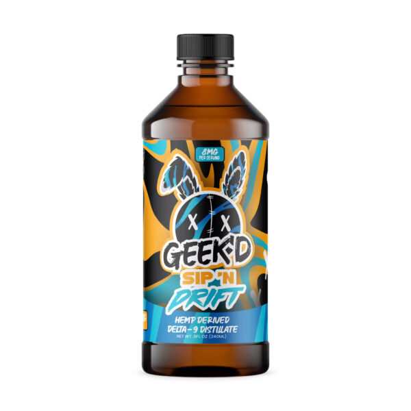 Geek'd Delta 9 SipN Drift Syrup Caribbean Blast 800mg