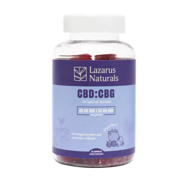 Lazarus Naturals Full Spectrum CBD & CBG Gummies Mixed Berry 2000mg 40ct