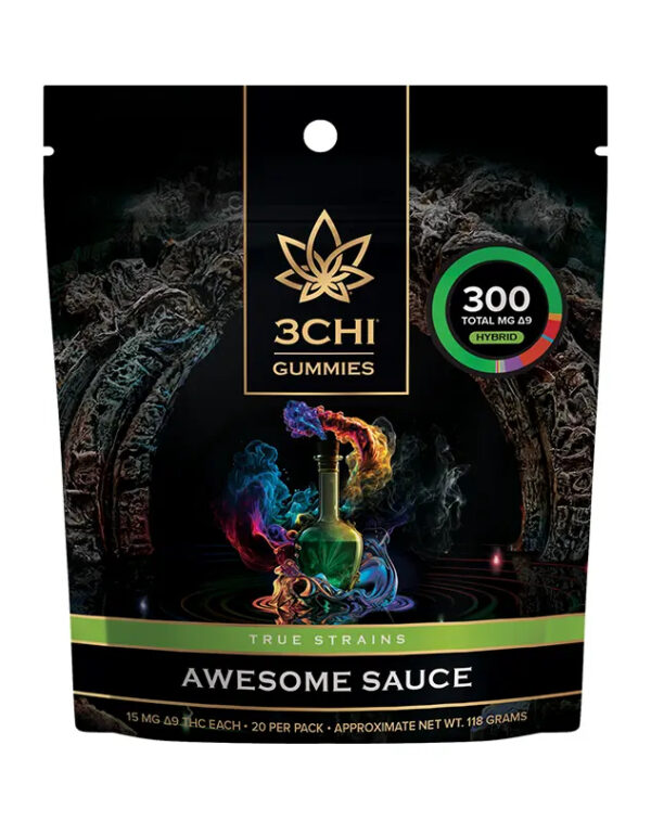 3Chi True Strains Delta 9 Gummies Awesome Sauce 300mg 20ct