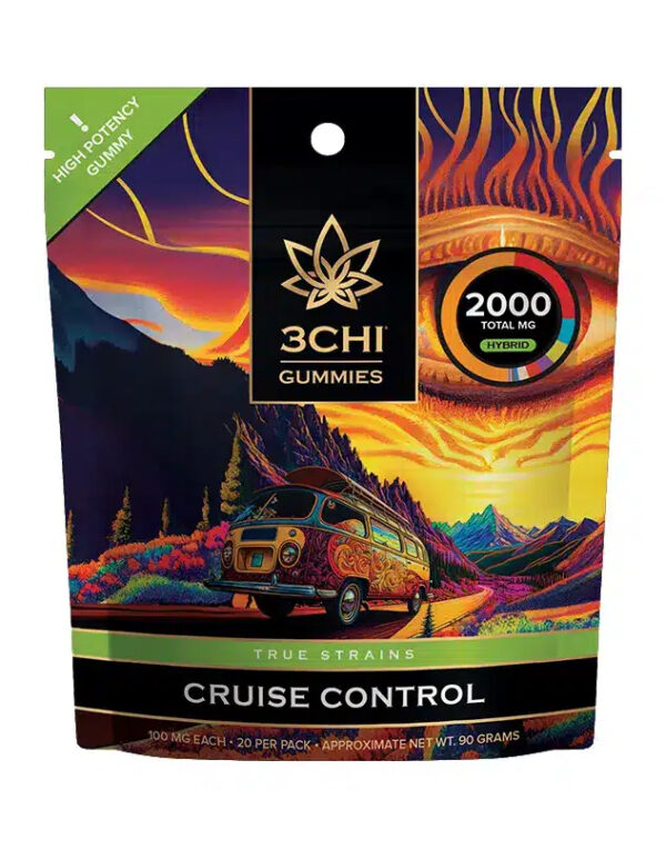 3Chi True Strains High Potency Gummies Cruise Control 2000mg 20ct