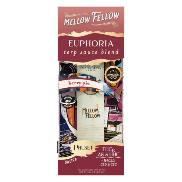 Mellow Fellow Destinations Terp Sauce Spinner Disposable Berry Pie 1g